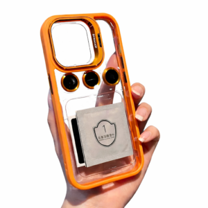 iPhone 15 Pro Max Mag-Safe Clear Case | Shockproof Transparent Cover with Camera Lens Protection | Metal Ring Stand & Wireless Charging Support