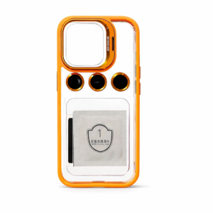 iPhone 14 Mag-Safe Clear Case | Shockproof Transparent Cover with Camera Lens Protection | Metal Ring Stand & Wireless Charging Support