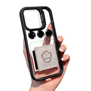 iPhone 16 Pro Max Mag-Safe Clear Case | Shockproof Transparent Cover with Camera Lens Protection | Metal Ring Stand & Wireless Charging Support