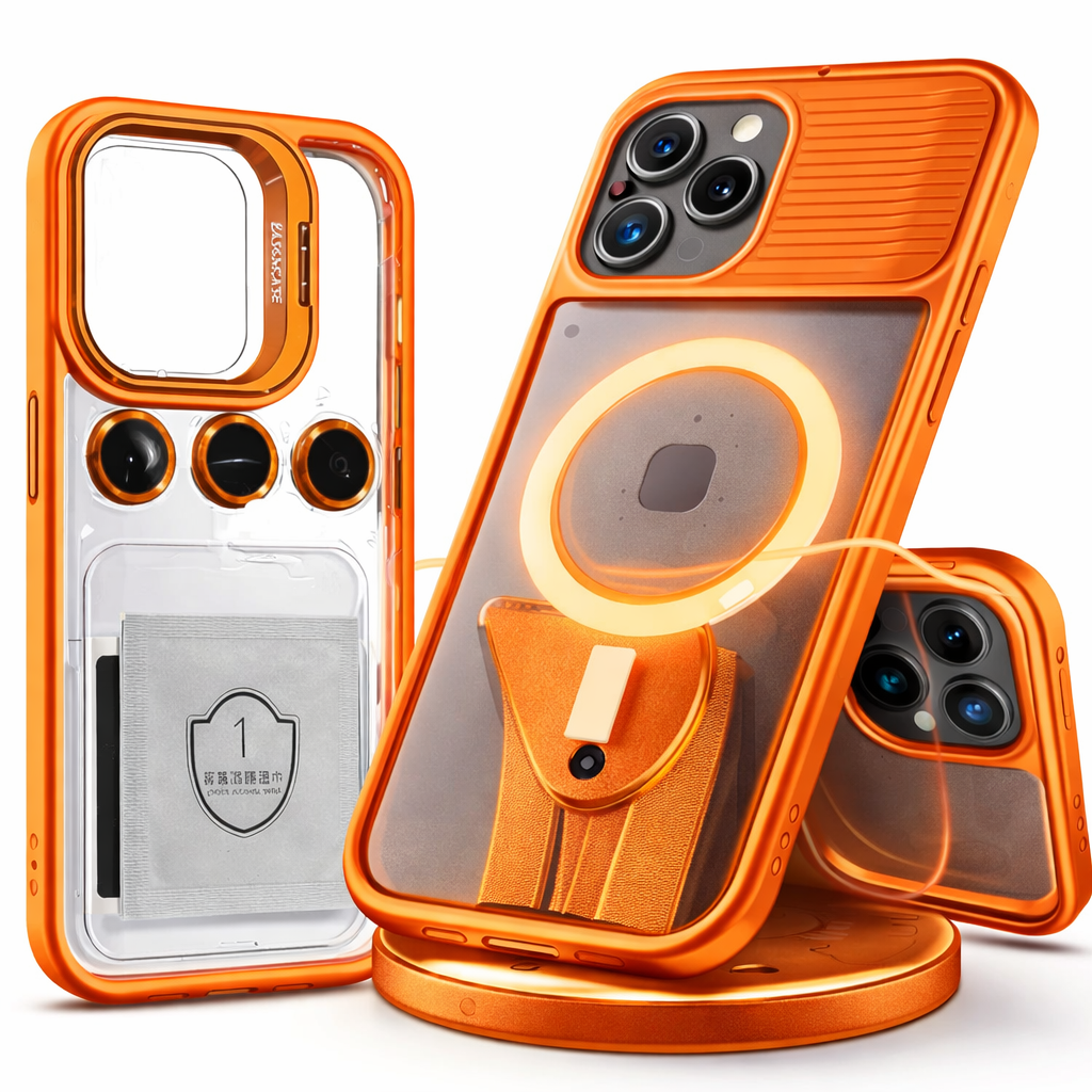 Samsung Galaxy S25 Mag-Safe Clear Case | Shockproof Transparent Cover with Camera Lens Protection | Metal Ring Stand & Wireless Charging Support