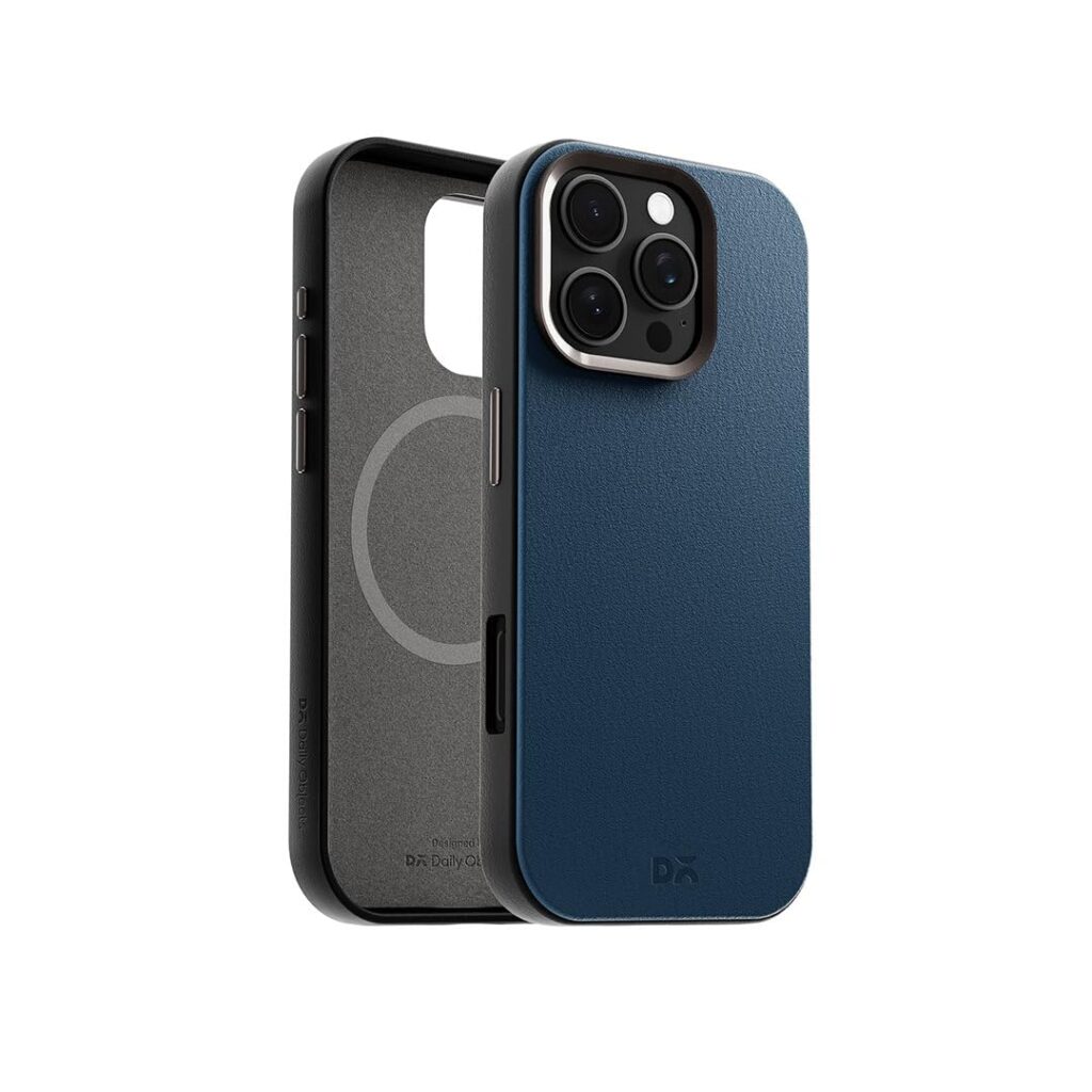 iPhone 15 Pro Leather Finish Case with MagSafe Wireless Charging & Camera Protection